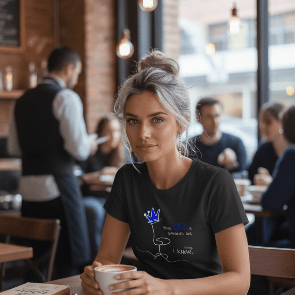 No Shit Shirts - Casual T-Shirt (Frontprint Large): Your CEO is someone’s son. Shocking, I know. - Casual T-Shirts - basic