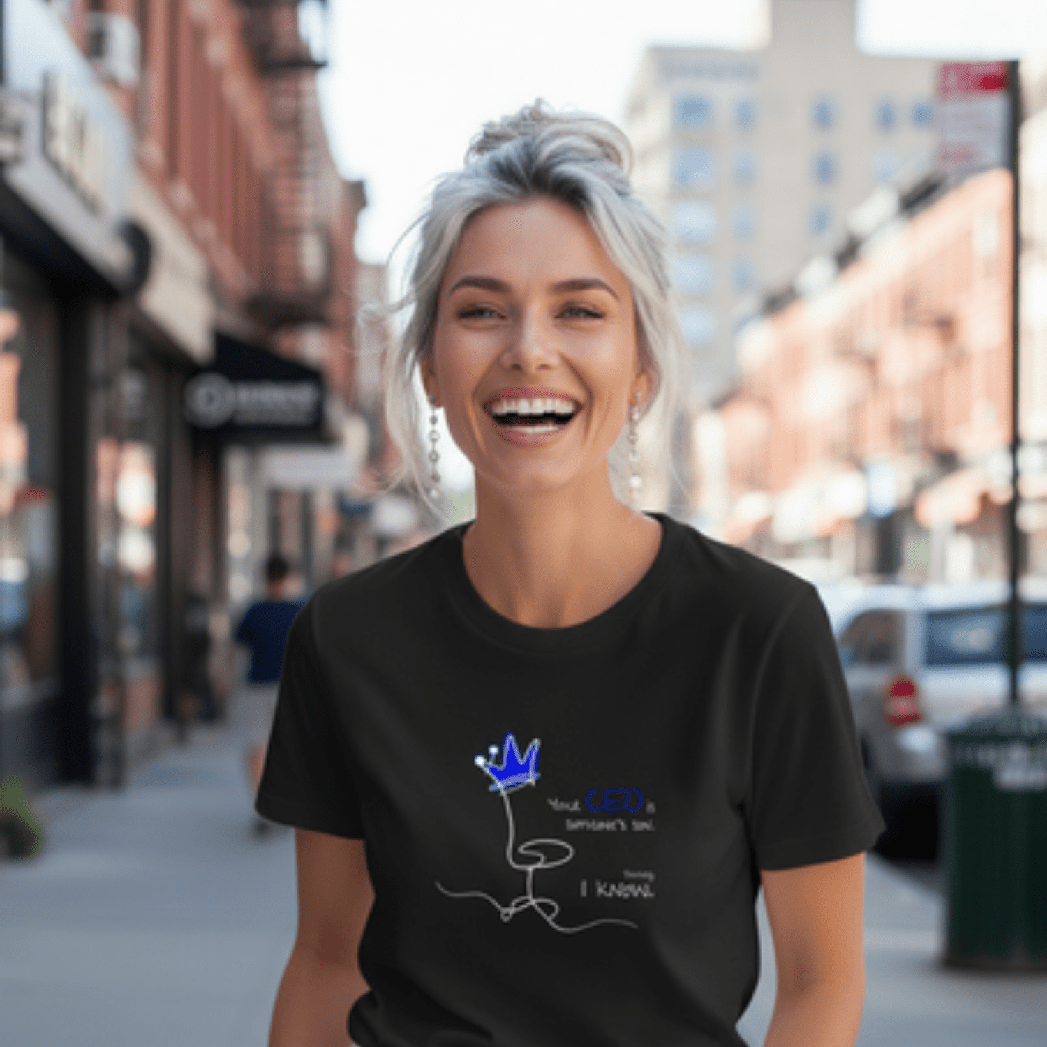 No Shit Shirts - Casual T-Shirt (Frontprint Large): Your CEO is someone’s son. Shocking, I know. - Casual T-Shirts - basic