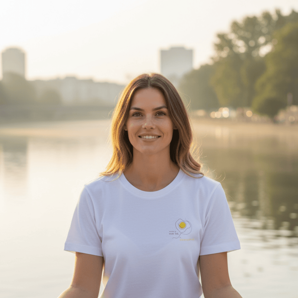 No Shit Shirts - Casual T-Shirt: Scrambled eggs need skill, not chromosomes. - Casual T-Shirts - basic