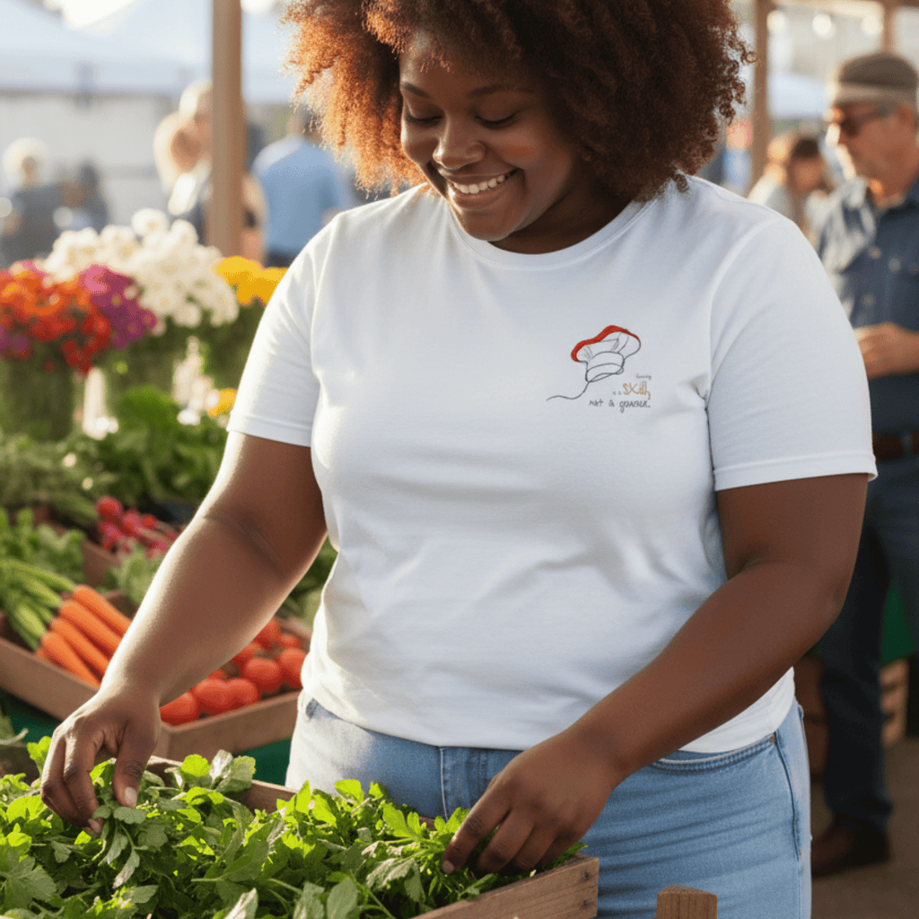No Shit Shirts - Crop Shirt: Cooking is a skill, not a gender. - Crop Shirts - basic