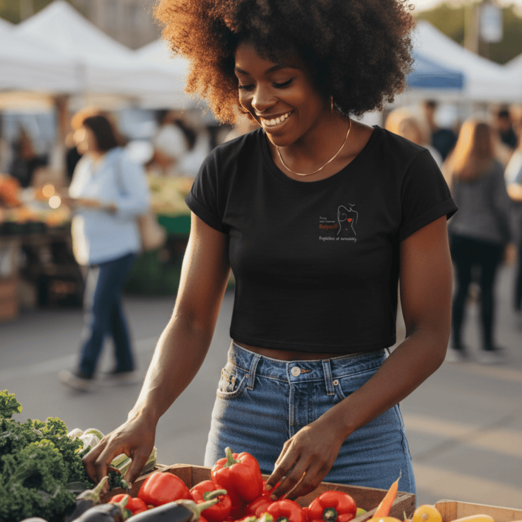No Shit Shirts - Crop Shirt: Every chest deserves respect. Regardless of inventory. - Body & Autonomy & Sexism - basic