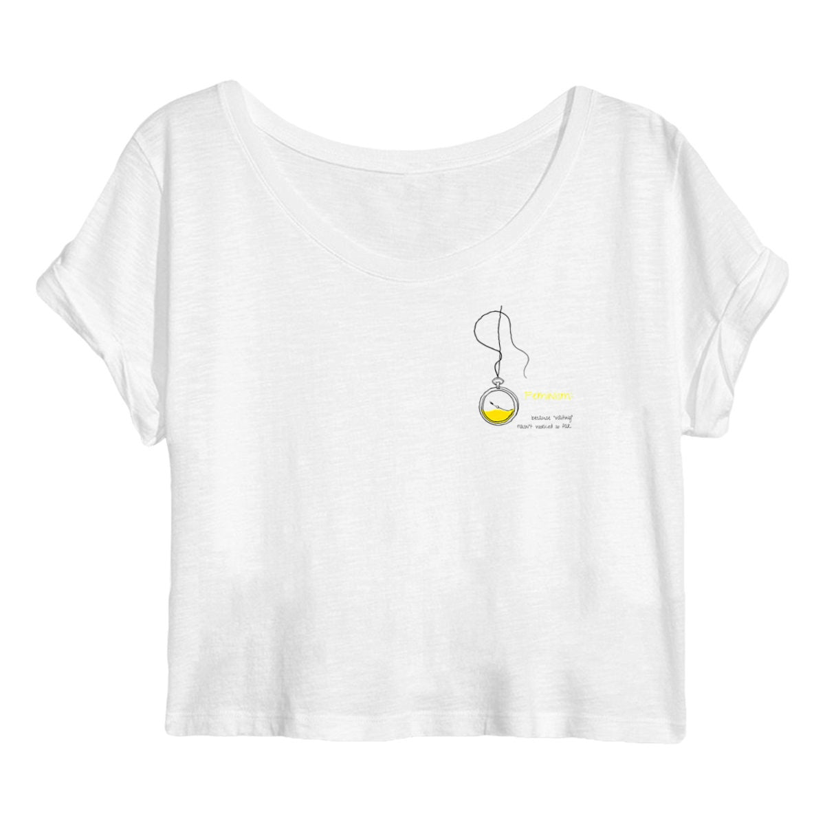 No Shit Shirts - Crop Shirt: Feminism: because “waiting” hasn’t worked so far - Crop Shirts - basic