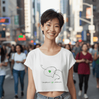 No Shit Shirts - Crop Shirt (Frontprint Large): Compliments ≠ comments. - Crop Shirts - basic