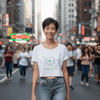 No Shit Shirts - Crop Shirt (Frontprint Large): Compliments ≠ comments. - Crop Shirts - basic