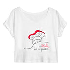 No Shit Shirts - Crop Shirt (Frontprint Large): Cooking is a skill, not a gender. - Crop Shirts - basic