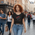 No Shit Shirts - Crop Shirt (Frontprint Large): Cooking is a skill, not a gender. - Crop Shirts - basic