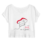 No Shit Shirts - Crop Shirt (Frontprint Large): Cooking is a skill, not a gender. - Crop Shirts - basic