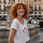 No Shit Shirts - Crop Shirt (Frontprint Large): Cooking is a skill, not a gender. - Crop Shirts - basic