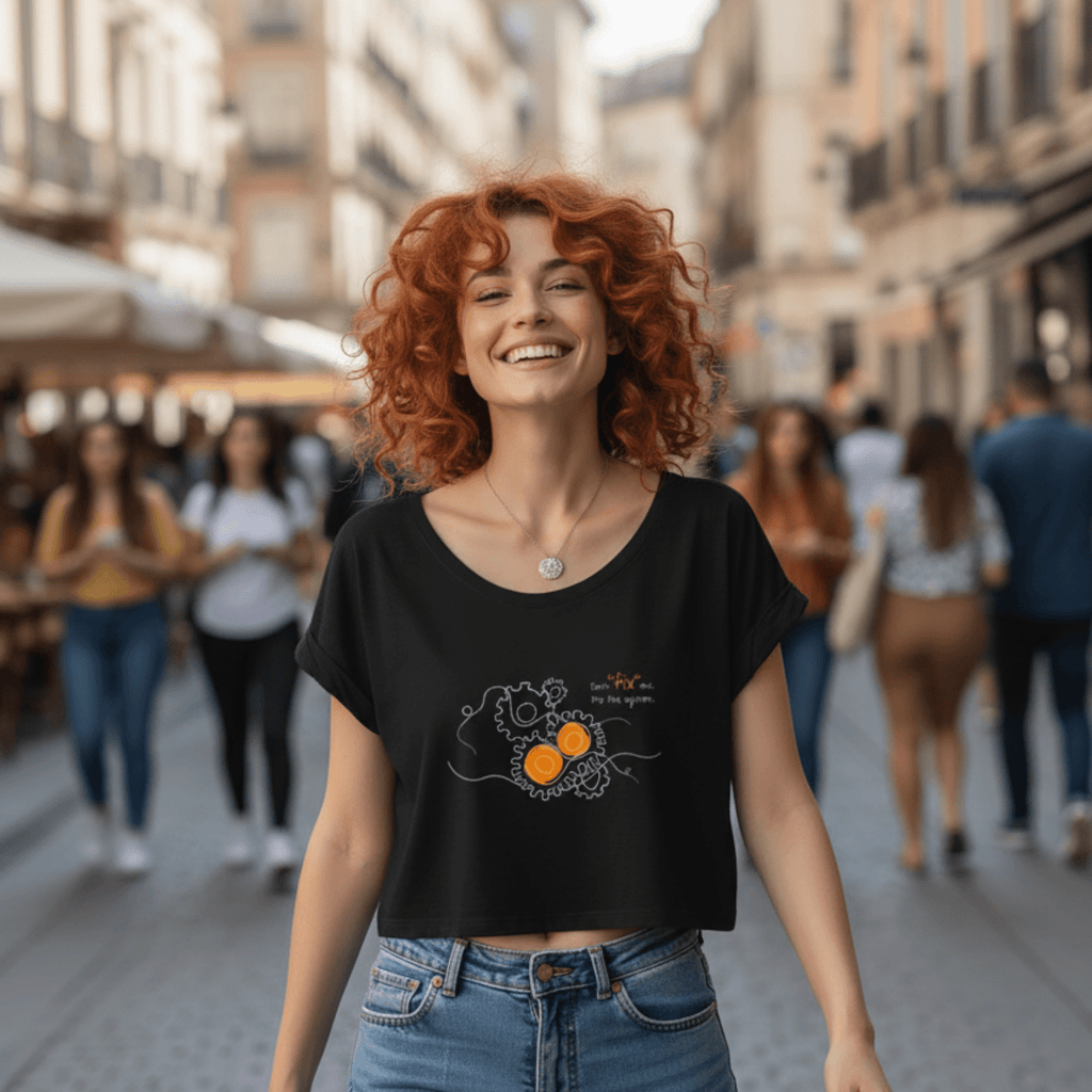 No Shit Shirts - Crop Shirt (Frontprint Large): Don’t “fix” me. Fix the system. - Crop Shirts - basic