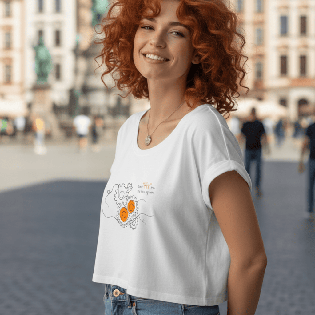 No Shit Shirts - Crop Shirt (Frontprint Large): Don’t “fix” me. Fix the system. - Crop Shirts - basic