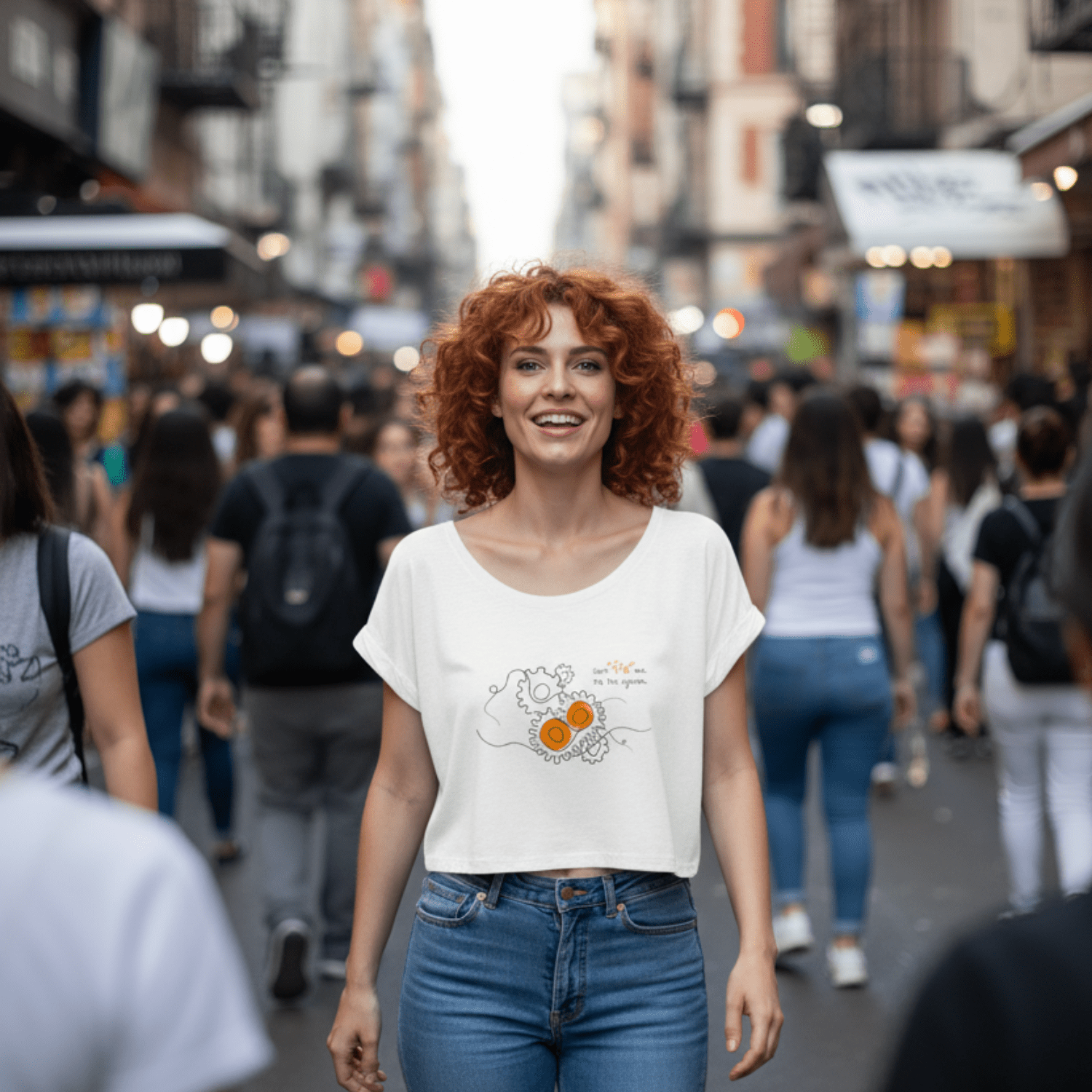 No Shit Shirts - Crop Shirt (Frontprint Large): Don’t “fix” me. Fix the system. - Crop Shirts - basic