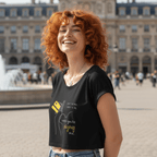 No Shit Shirts - Crop Shirt (Frontprint Large): Don’t tell me what to do, unless you’re paying me - Crop Shirts - basic