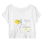 No Shit Shirts - Crop Shirt (Frontprint Large): Don’t tell me what to do, unless you’re paying me - Crop Shirts - basic
