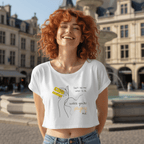 No Shit Shirts - Crop Shirt (Frontprint Large): Don’t tell me what to do, unless you’re paying me - Crop Shirts - basic