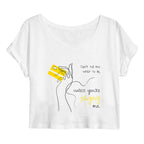 No Shit Shirts - Crop Shirt (Frontprint Large): Don’t tell me what to do, unless you’re paying me - Crop Shirts - basic