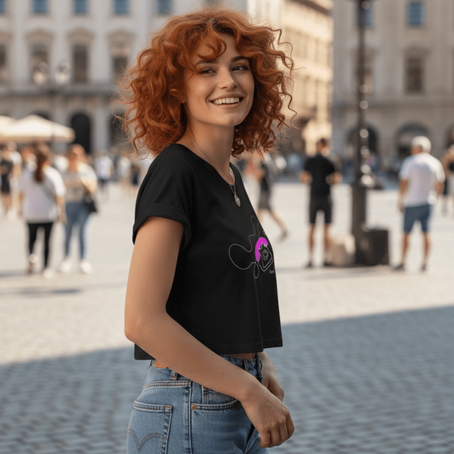 No Shit Shirts - Crop Shirt (Frontprint Large): Equal pay sounds radical… if you’re from 1950. - Crop Shirts - basic