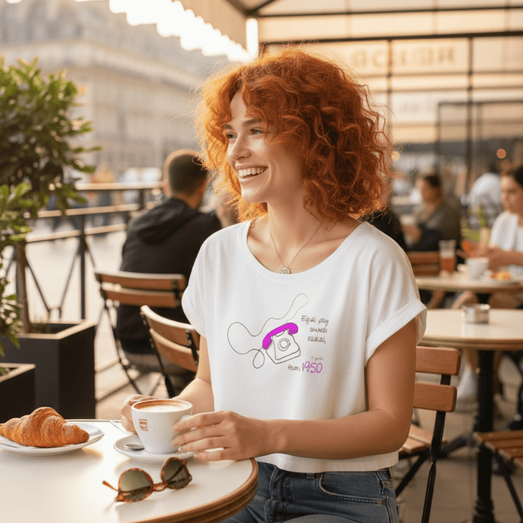 No Shit Shirts - Crop Shirt (Frontprint Large): Equal pay sounds radical… if you’re from 1950. - Crop Shirts - basic