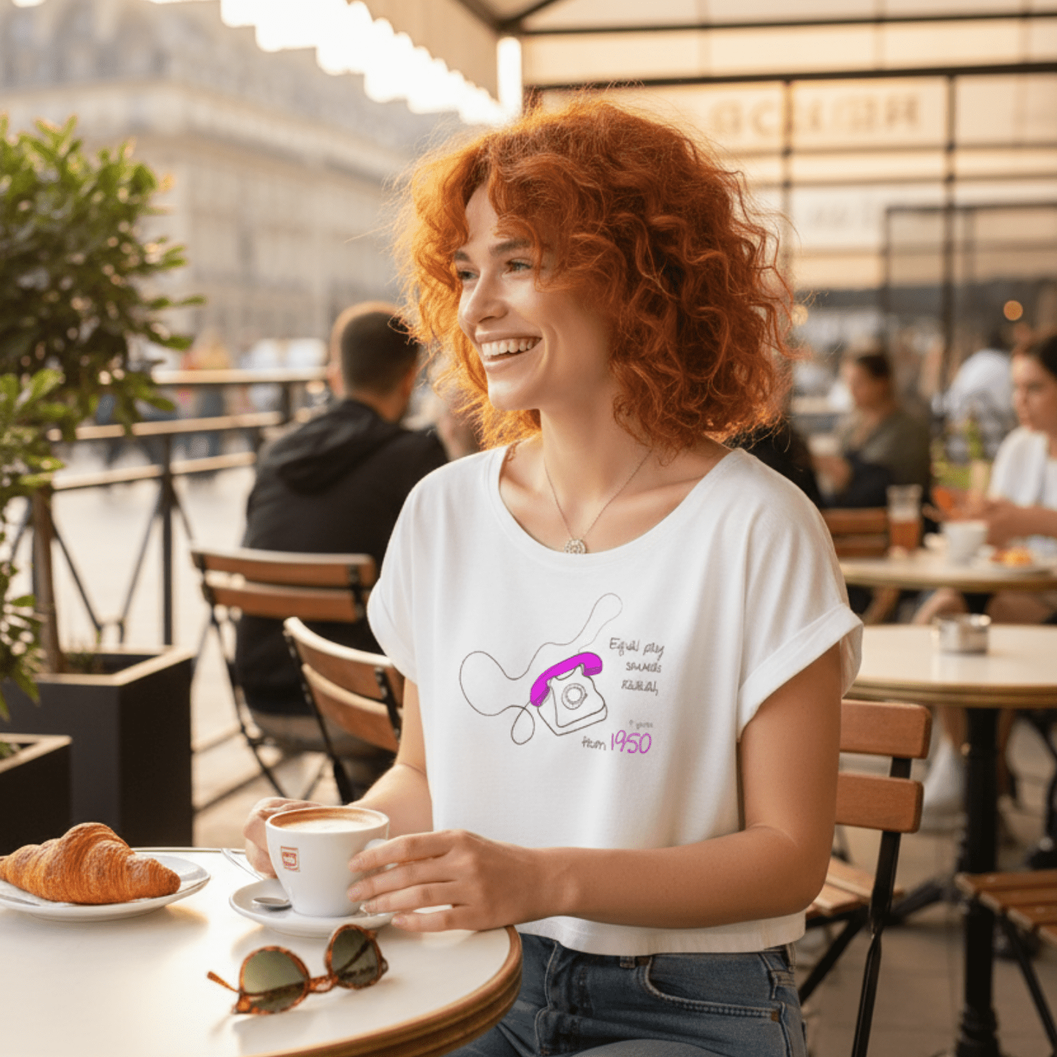 No Shit Shirts - Crop Shirt (Frontprint Large): Equal pay sounds radical… if you’re from 1950. - Crop Shirts - basic