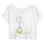 No Shit Shirts - Crop Shirt (Frontprint Large): Feminism: because “waiting” hasn’t worked so far - Crop Shirts - basic