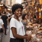 No Shit Shirts - Crop Shirt (Frontprint Large): Feminist AF - Crop Shirts - basic