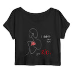 No Shit Shirts - Crop Shirt (Frontprint Large): I didn’t come from your rib. - Body & Autonomy & Sexism - basic