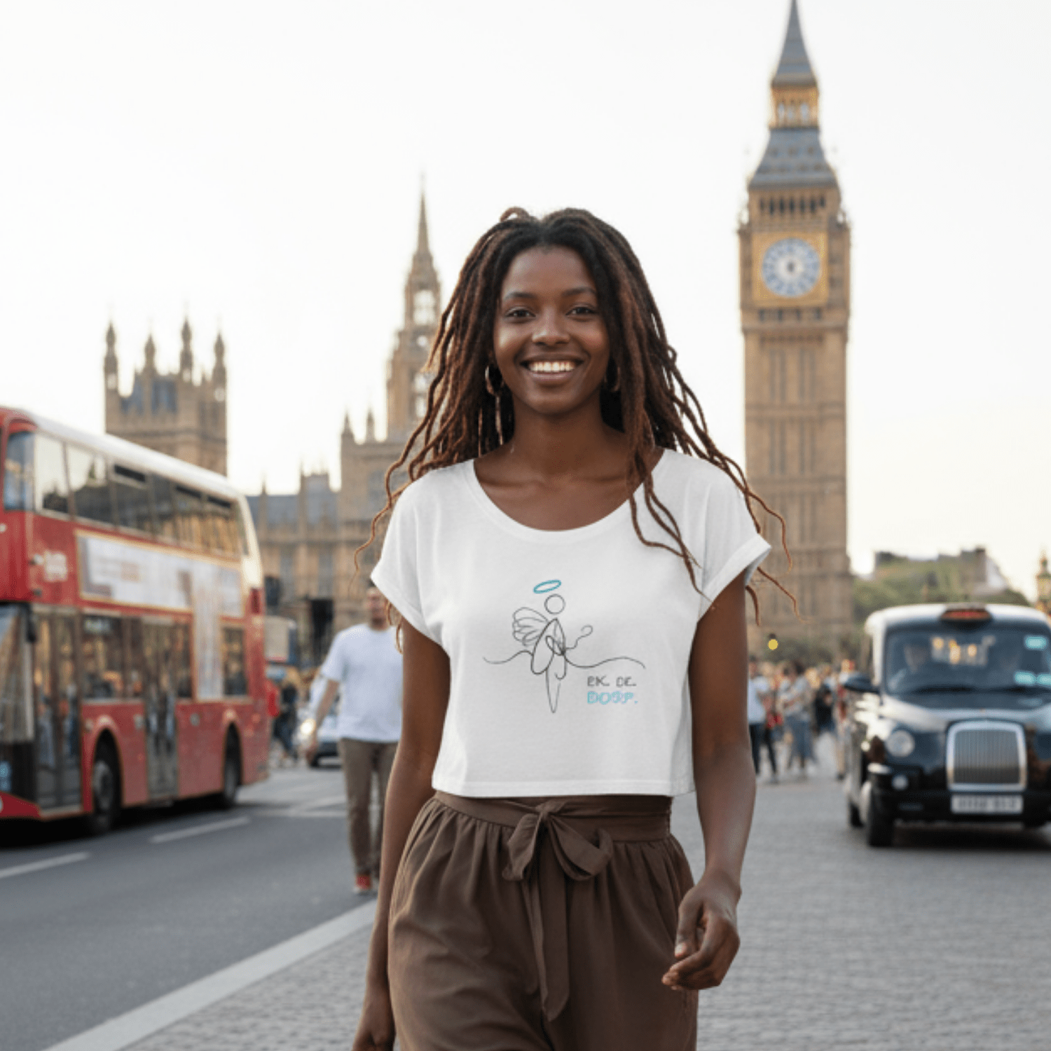 No Shit Shirts - Crop Shirt (Frontprint Large): IDK. IDC. IDGAF. - Crop Shirts - basic