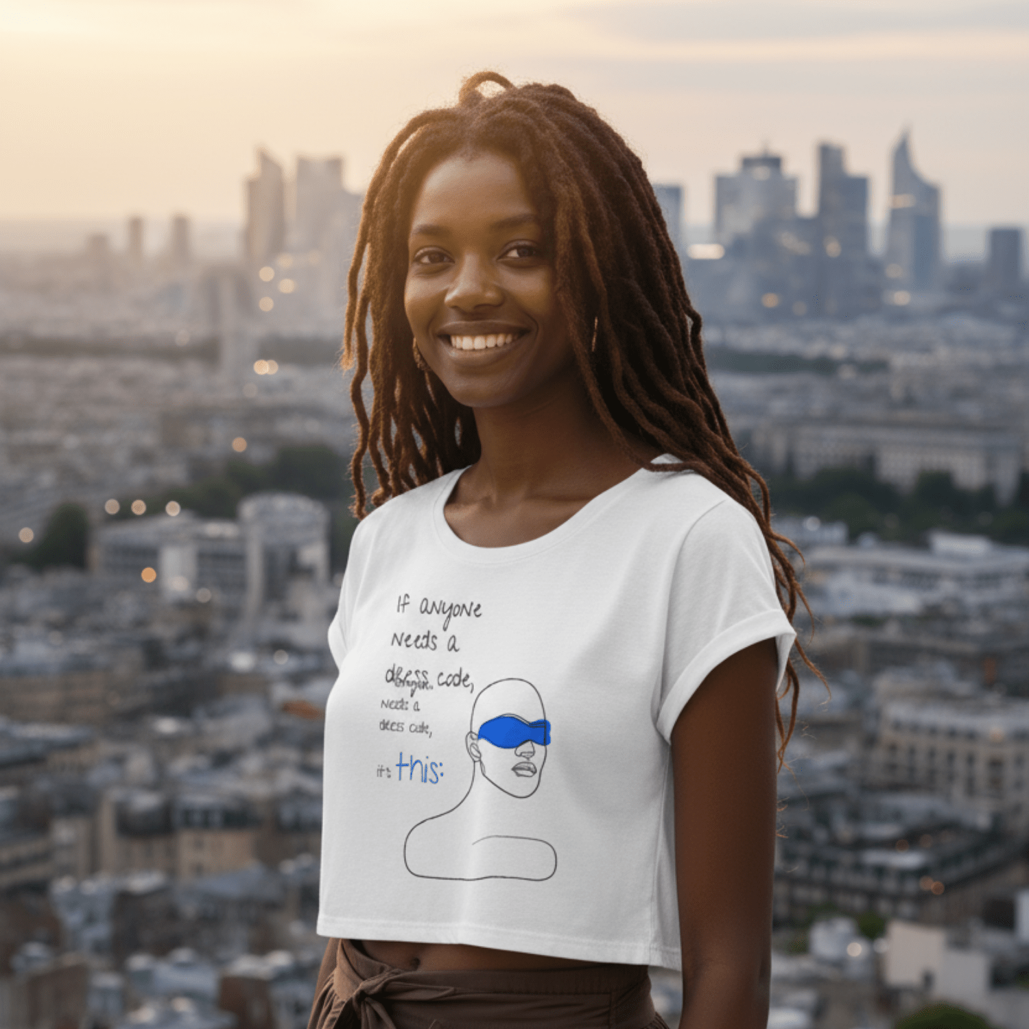 No Shit Shirts - Crop Shirt (Frontprint Large): If anyone needs a dress code, it’s this: - Crop Shirts - basic