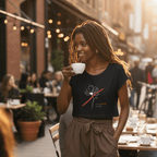 No Shit Shirts - Crop Shirt (Frontprint Large): I’ll take power over flowers - Crop Shirts - basic