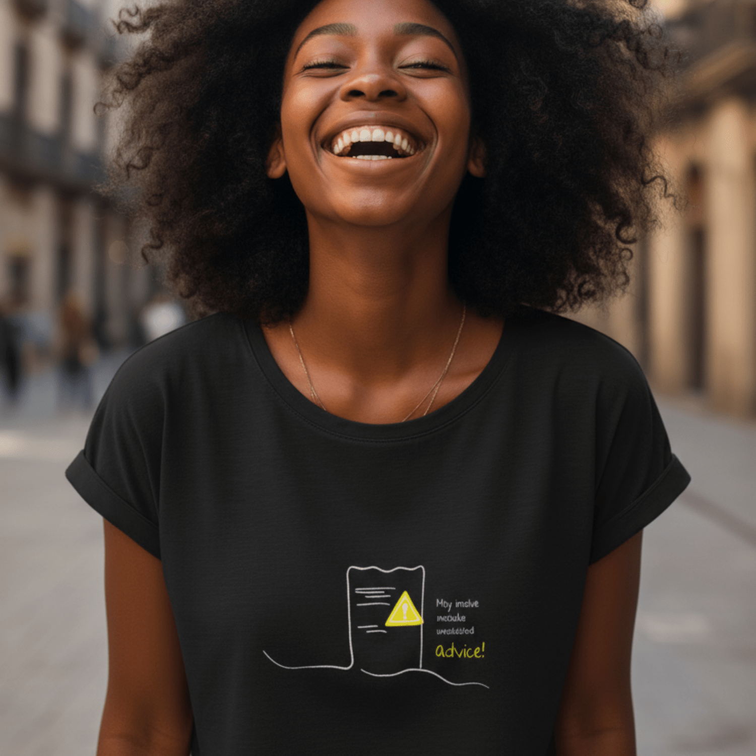 No Shit Shirts - Crop Shirt (Frontprint Large): My invoice includes unsolicited advice. - Crop Shirts - basic