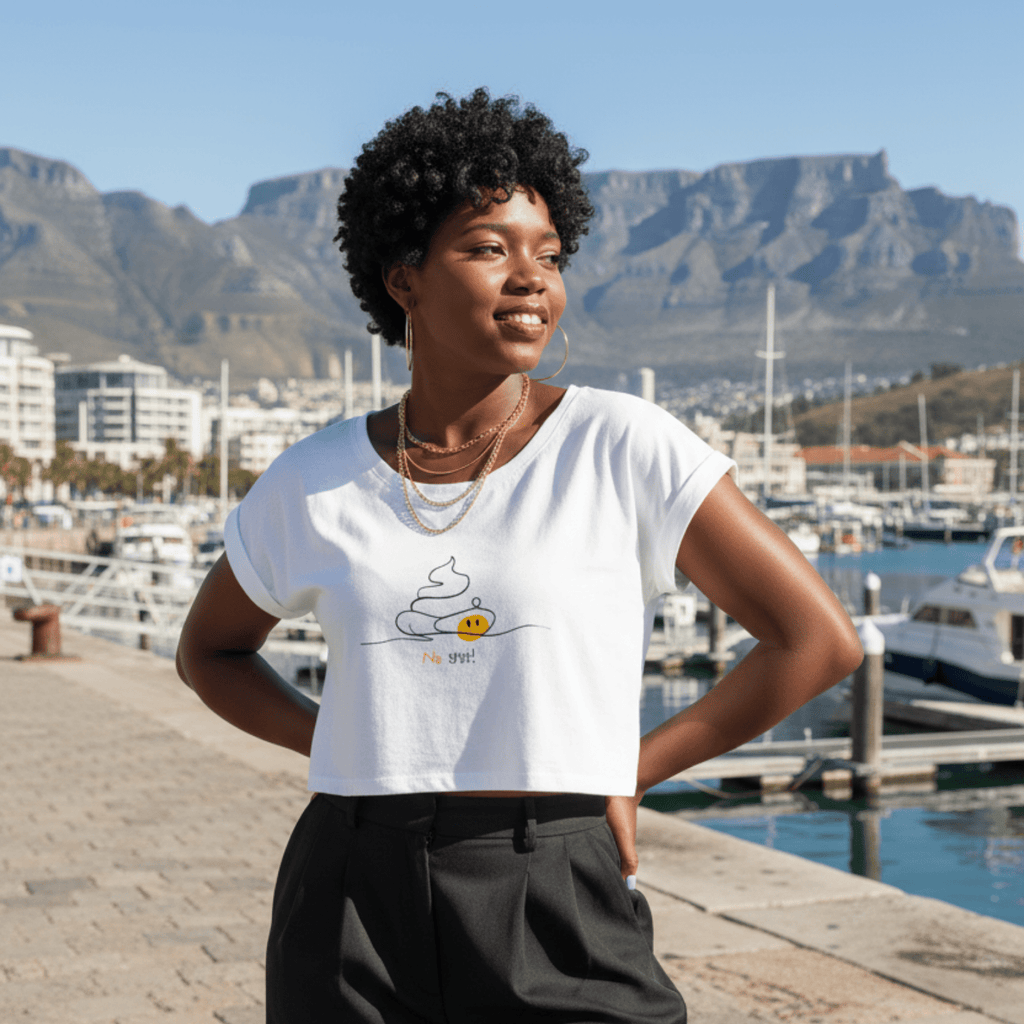 No Shit Shirts - Crop Shirt (Frontprint Large): No Shit! - Crop Shirts - basic