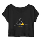 No Shit Shirts - Crop Shirt (Frontprint Large): No Shit! - Crop Shirts - basic
