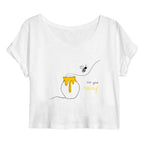 No Shit Shirts - Crop Shirt (Frontprint Large): Not your honey - Body & Autonomy & Sexism - basic