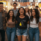 No Shit Shirts - Crop Shirt (Frontprint Large): Same job. Same hours. Less pay. Guess who? - Crop Shirts - basic