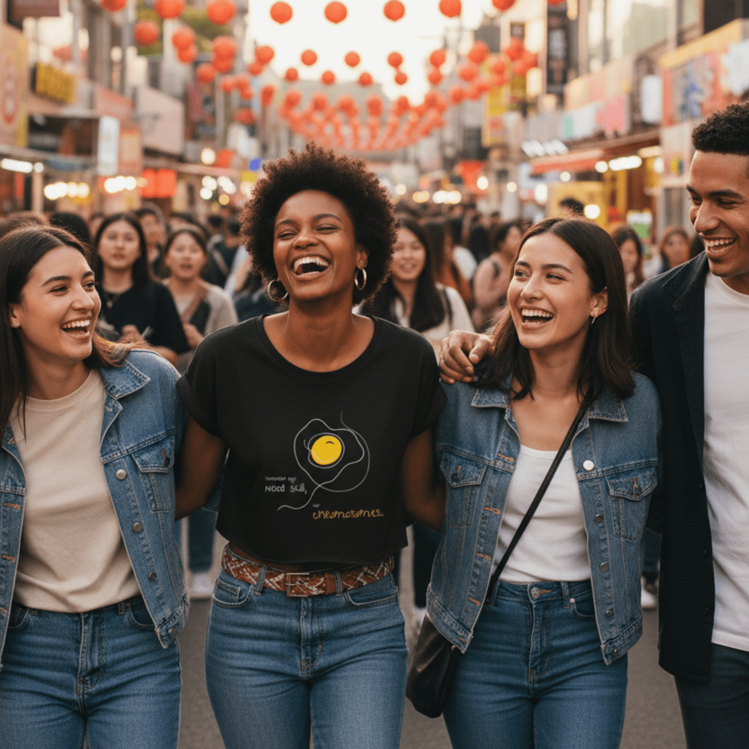 No Shit Shirts - Crop Shirt (Frontprint Large): Scrambled eggs need skill, not chromosomes. - Crop Shirts - basic