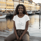 No Shit Shirts - Crop Shirt (Frontprint Large): Send Naps, Not Nudes - Body & Autonomy & Sexism - basic