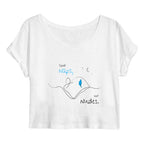 No Shit Shirts - Crop Shirt (Frontprint Large): Send Naps, Not Nudes - Body & Autonomy & Sexism - basic