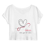 No Shit Shirts - Crop Shirt (Frontprint Large): Support women, even when they don’t share your last name. - Crop Shirts - basic