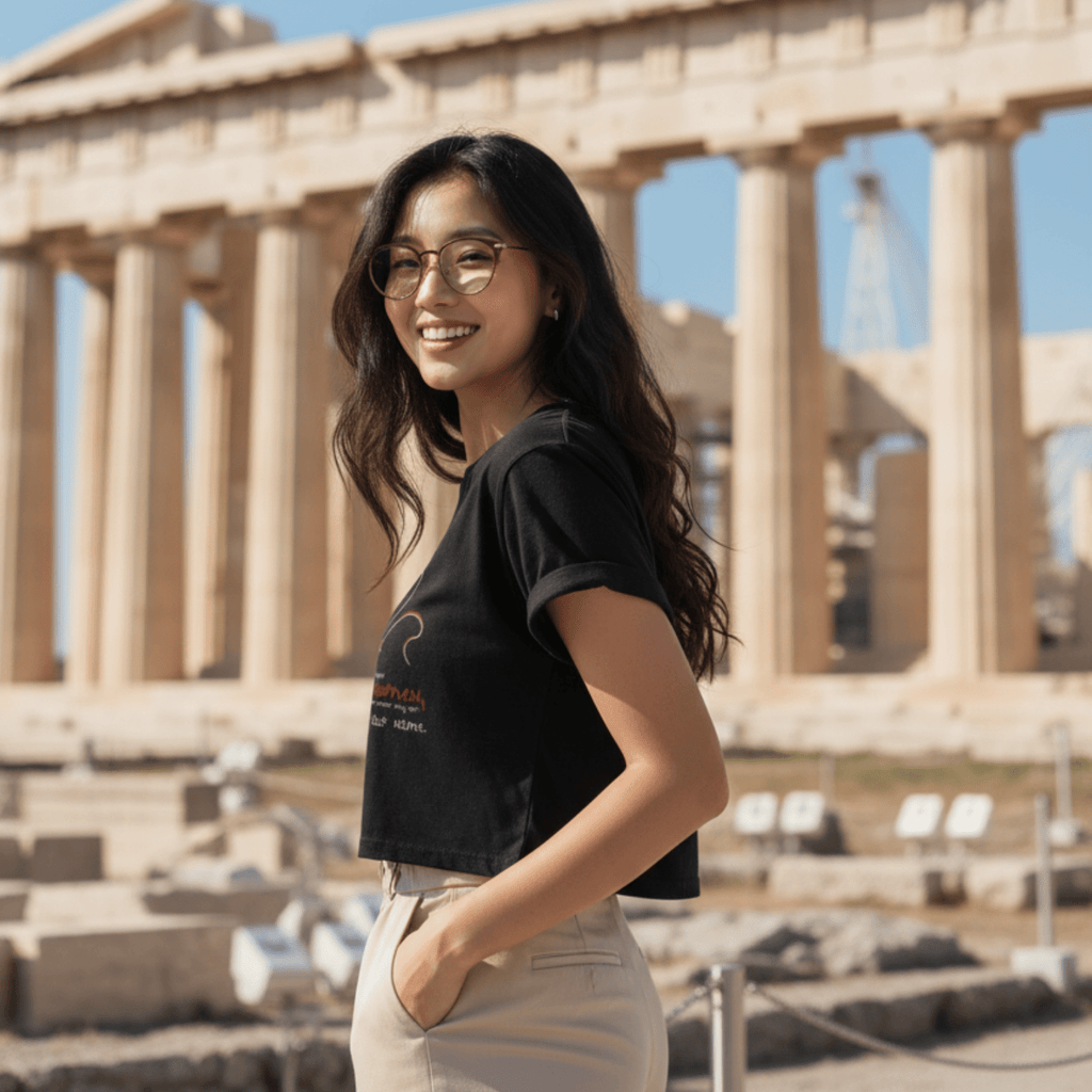 No Shit Shirts - Crop Shirt (Frontprint Large): Support women, even when they don’t share your last name. - Crop Shirts - basic