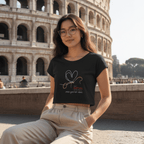 No Shit Shirts - Crop Shirt (Frontprint Large): Support women, even when they don’t share your last name. - Crop Shirts - basic