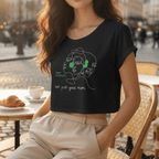 No Shit Shirts - Crop Shirt (Frontprint Large): Support women. Not just your mom - Crop Shirts - basic