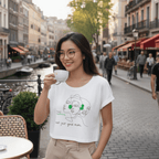 No Shit Shirts - Crop Shirt (Frontprint Large): Support women. Not just your mom - Crop Shirts - basic