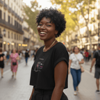 No Shit Shirts - Crop Shirt (Frontprint Large): The reasons why men are superior: - Crop Shirts - basic