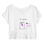No Shit Shirts - Crop Shirt (Frontprint Large): The reasons why men are superior: - Crop Shirts - basic