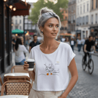 No Shit Shirts - Crop Shirt (Frontprint Large): Yes, grandma, I still don’t want children - Crop Shirts - basic