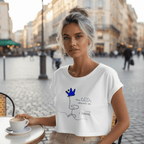 No Shit Shirts - Crop Shirt (Frontprint Large): Your CEO is someone’s son. Shocking, I know. - Crop Shirts - basic