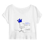 No Shit Shirts - Crop Shirt (Frontprint Large): Your CEO is someone’s son. Shocking, I know. - Crop Shirts - basic