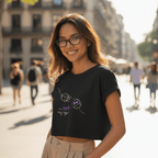 No Shit Shirts - Crop Shirt (Frontprint Large): Your not my type - Body & Autonomy & Sexism - basic