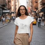 No Shit Shirts - Crop Shirt (Frontprint Large): Your not my type - Body & Autonomy & Sexism - basic