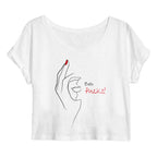 No Shit Shirts - Crop Shirt (Frontprint Large): Zero Fucks - Crop Shirts - basic