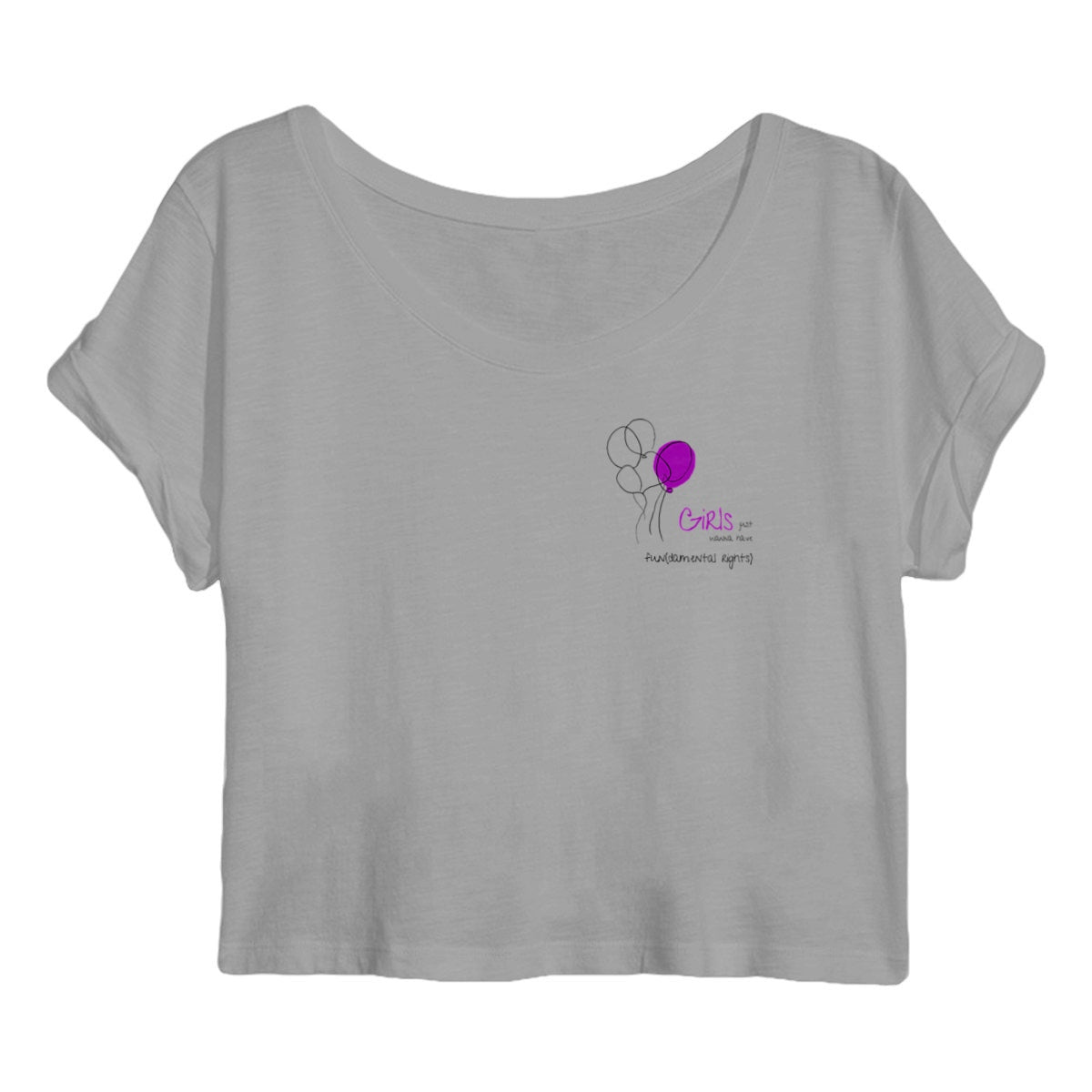 No Shit Shirts - Crop Shirt: Girls just wanna have fun(damental rights) - Crop Shirts - basic